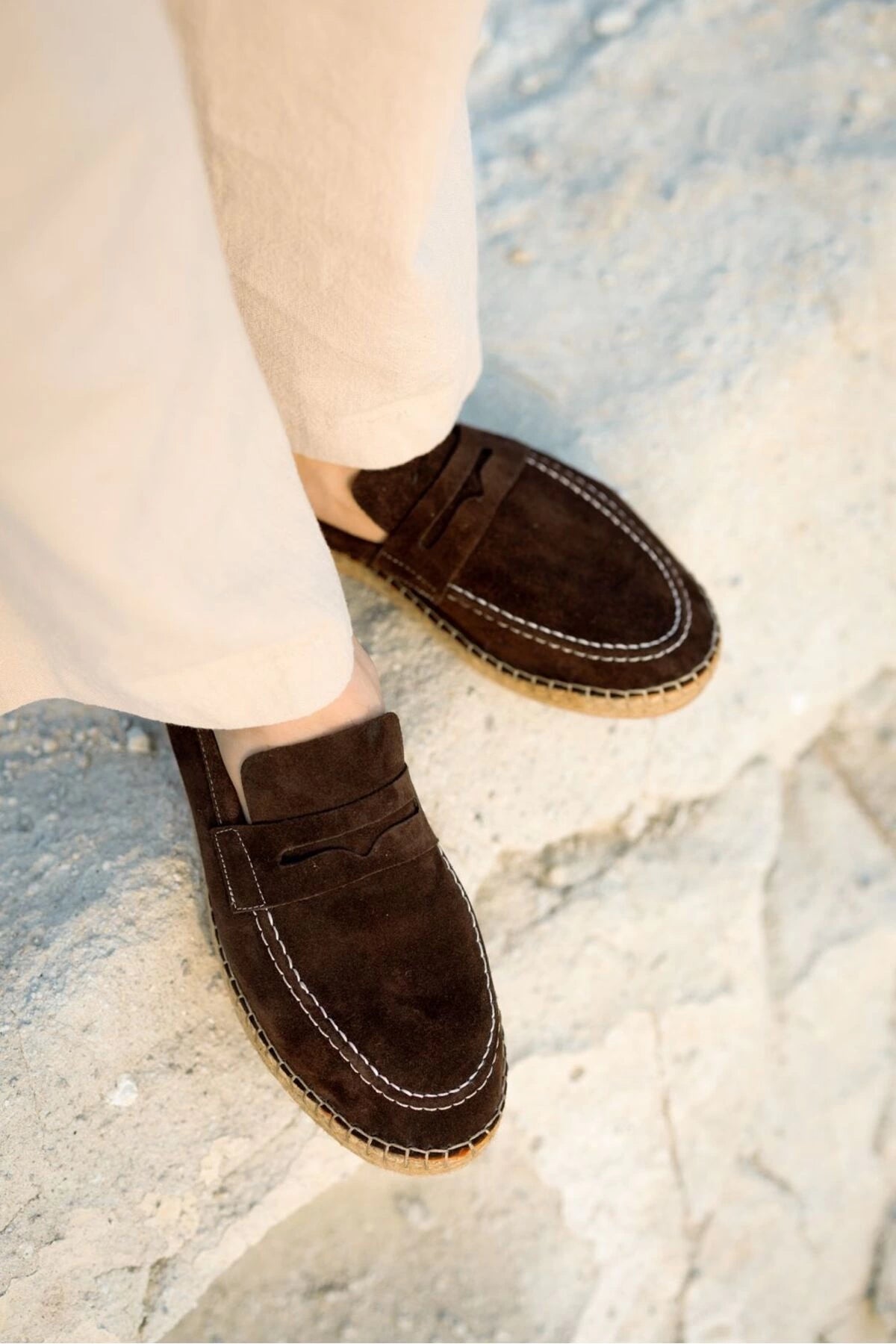 LUKKA SHOES Rose Acı Kahve Hakiki Deri Süet Erkek Loafer
