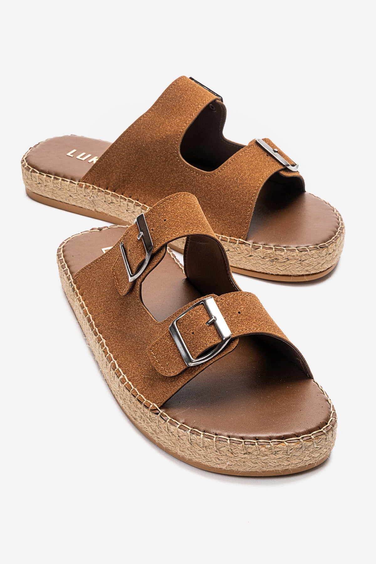 LUKKA SHOES Matti Taba Süet Tokalı Hafif Mantar Taban Erkek Terlik