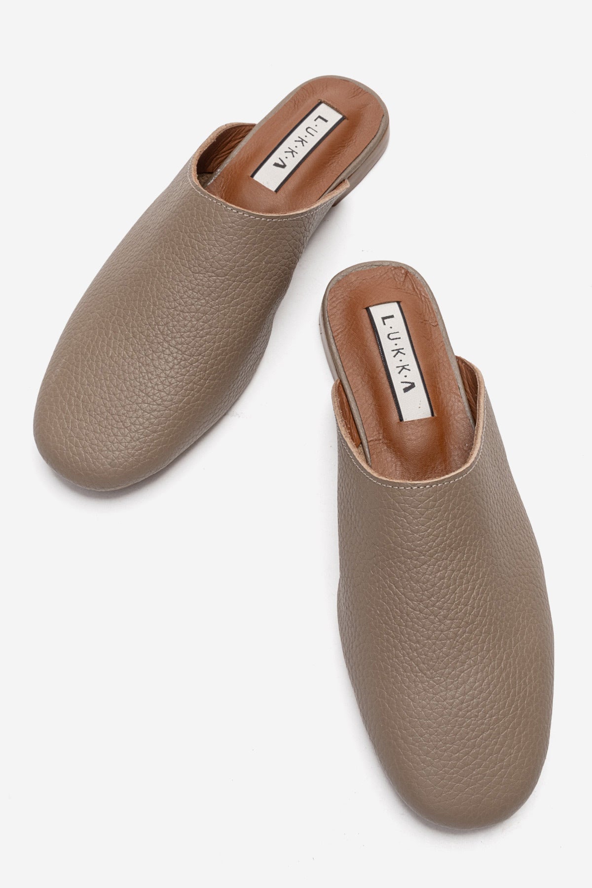LUKKA SHOES Hakiki Deri Joyce Kadın Vizon Sabo Terlik
