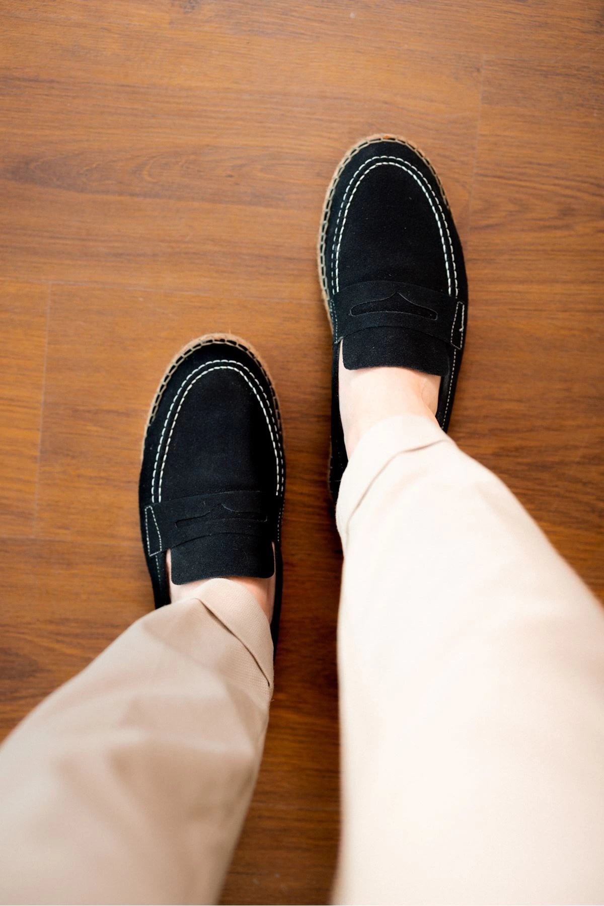 LUKKA SHOES Rose Siyah Hakiki Deri Süet Erkek Loafer