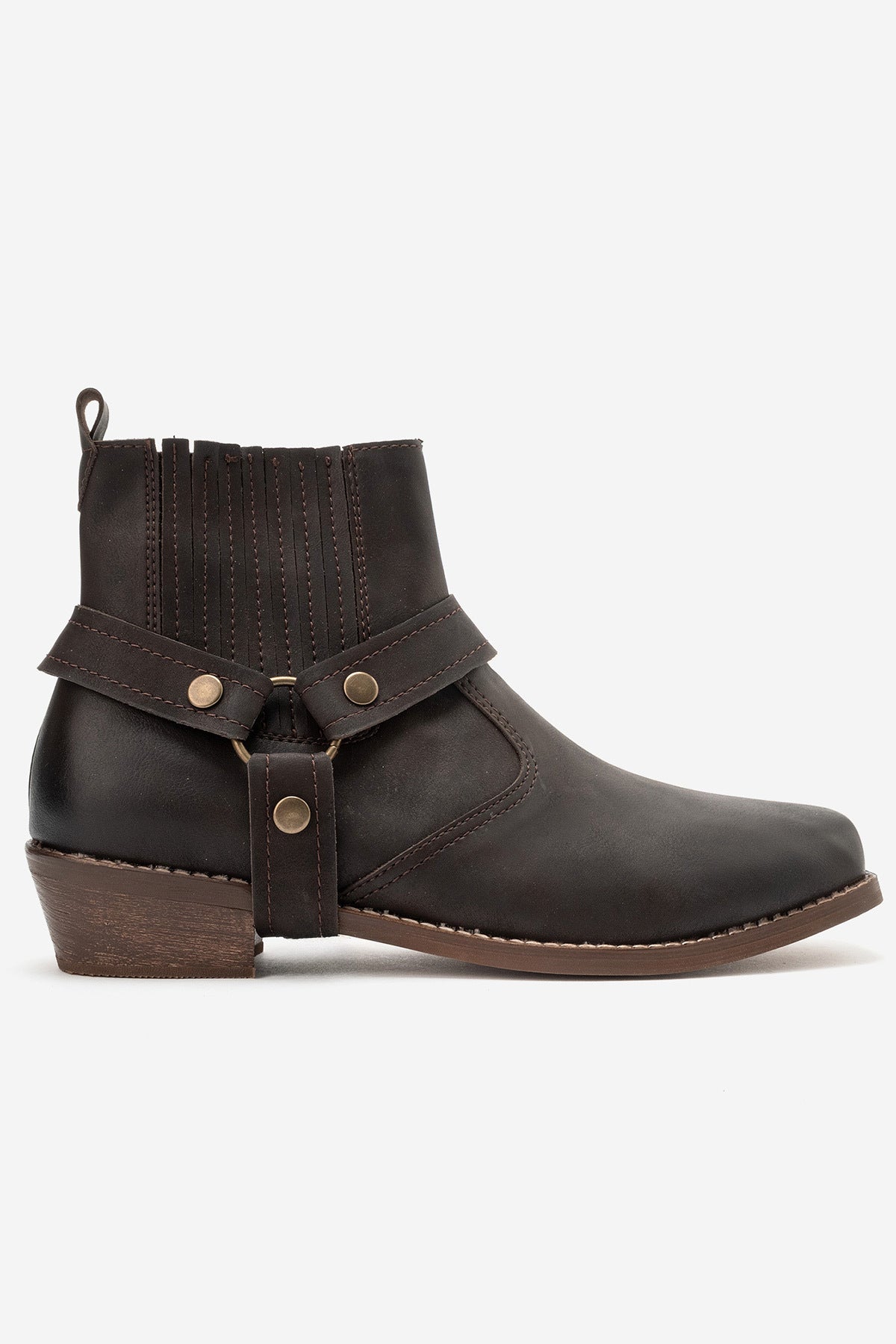 LUKKA SHOES Bert Erkek Acı Kahve Nubuk Kovboy Dallas Western Tak Çıkar Detaylı Ahşap Topuk El Yapımı Bot