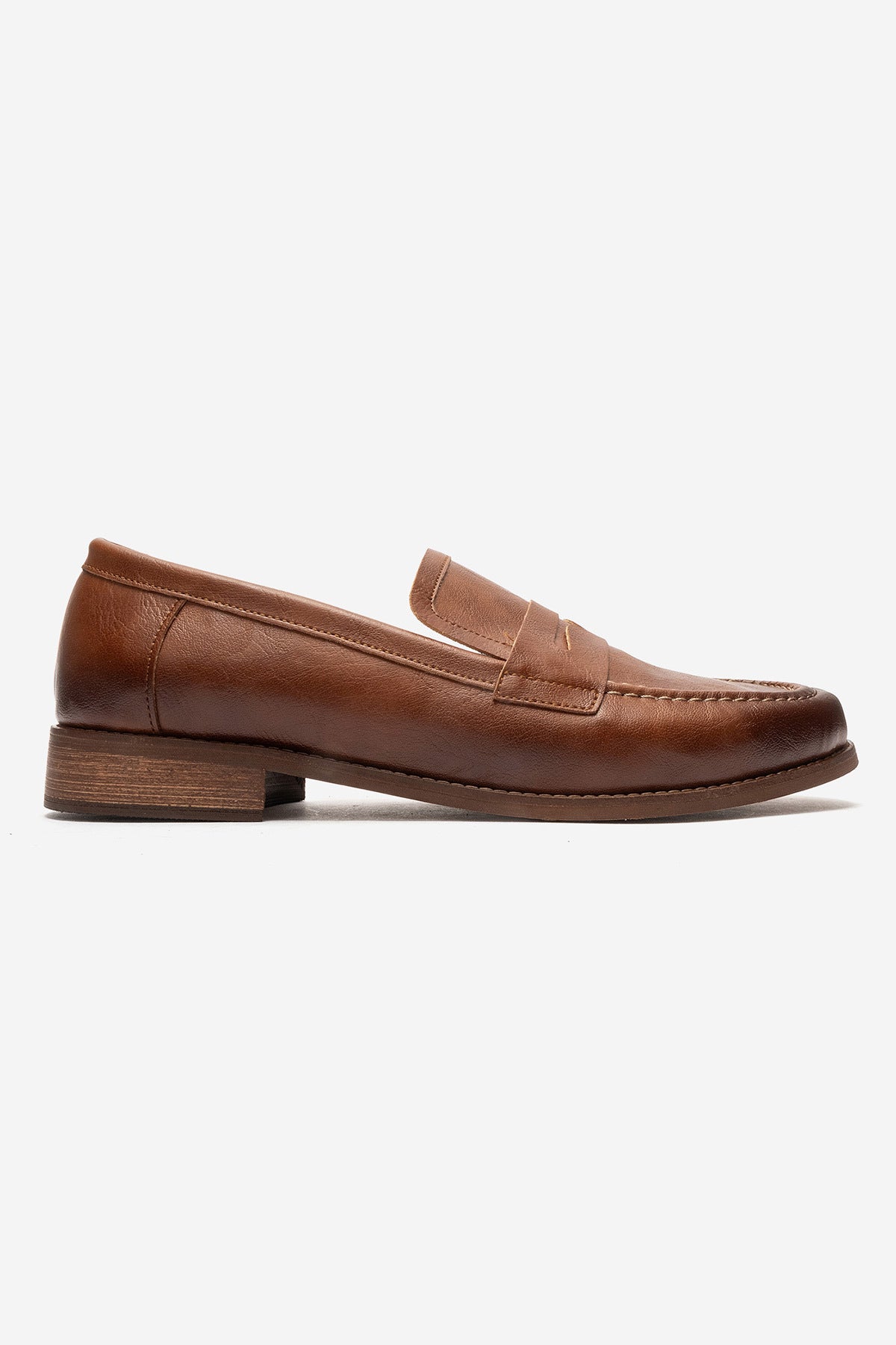 LUKKA SHOES Daniel Erkek Taba Suni Deri El yapımı Makosen Loafer Ayakkabı