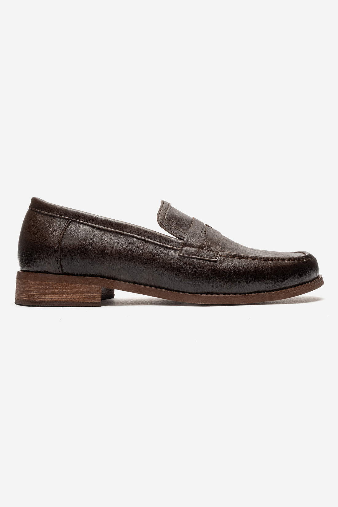 LUKKA SHOES Daniel Erkek Acı Kahve Suni Deri El yapımı Makosen Loafer Ayakkabı