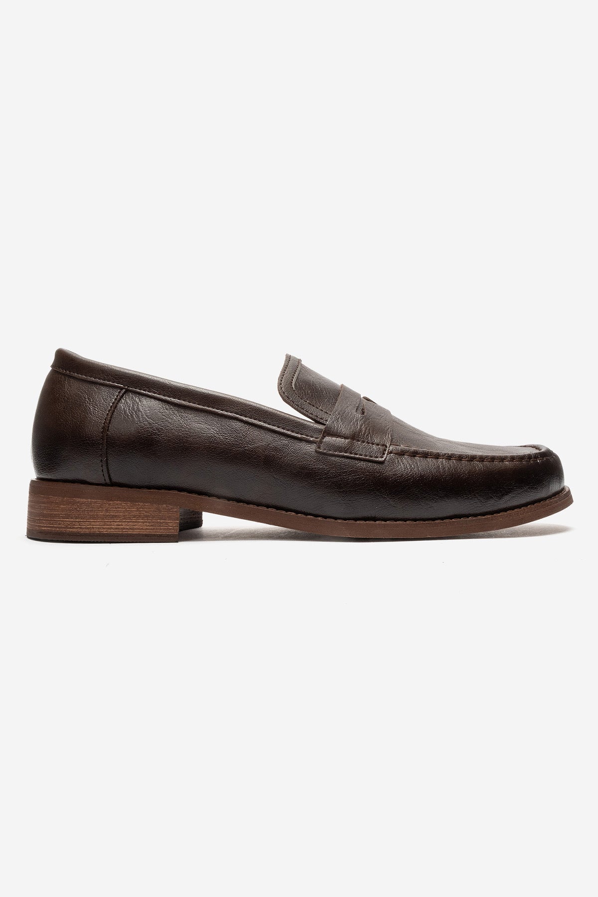 LUKKA SHOES Daniel Erkek Acı Kahve Suni Deri El yapımı Makosen Loafer Ayakkabı