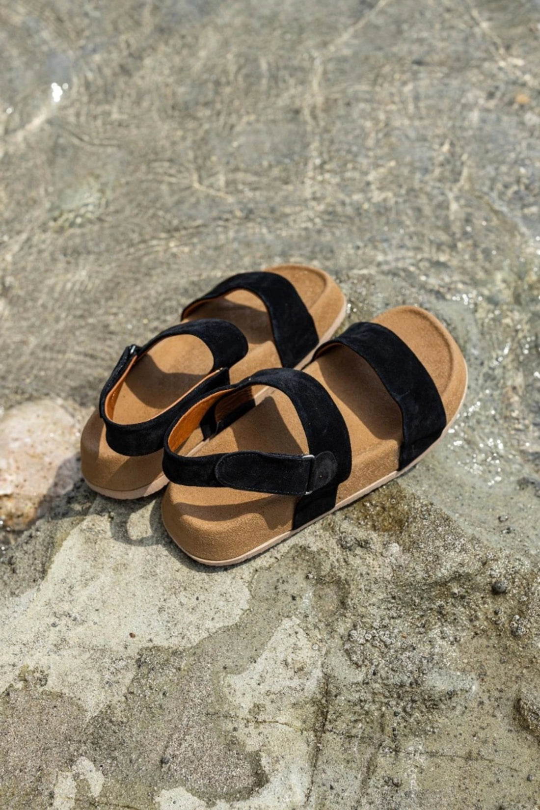 LUKKA SHOES Farah Hakiki Deri Siyah Hafif Taban Erkek Sandalet
