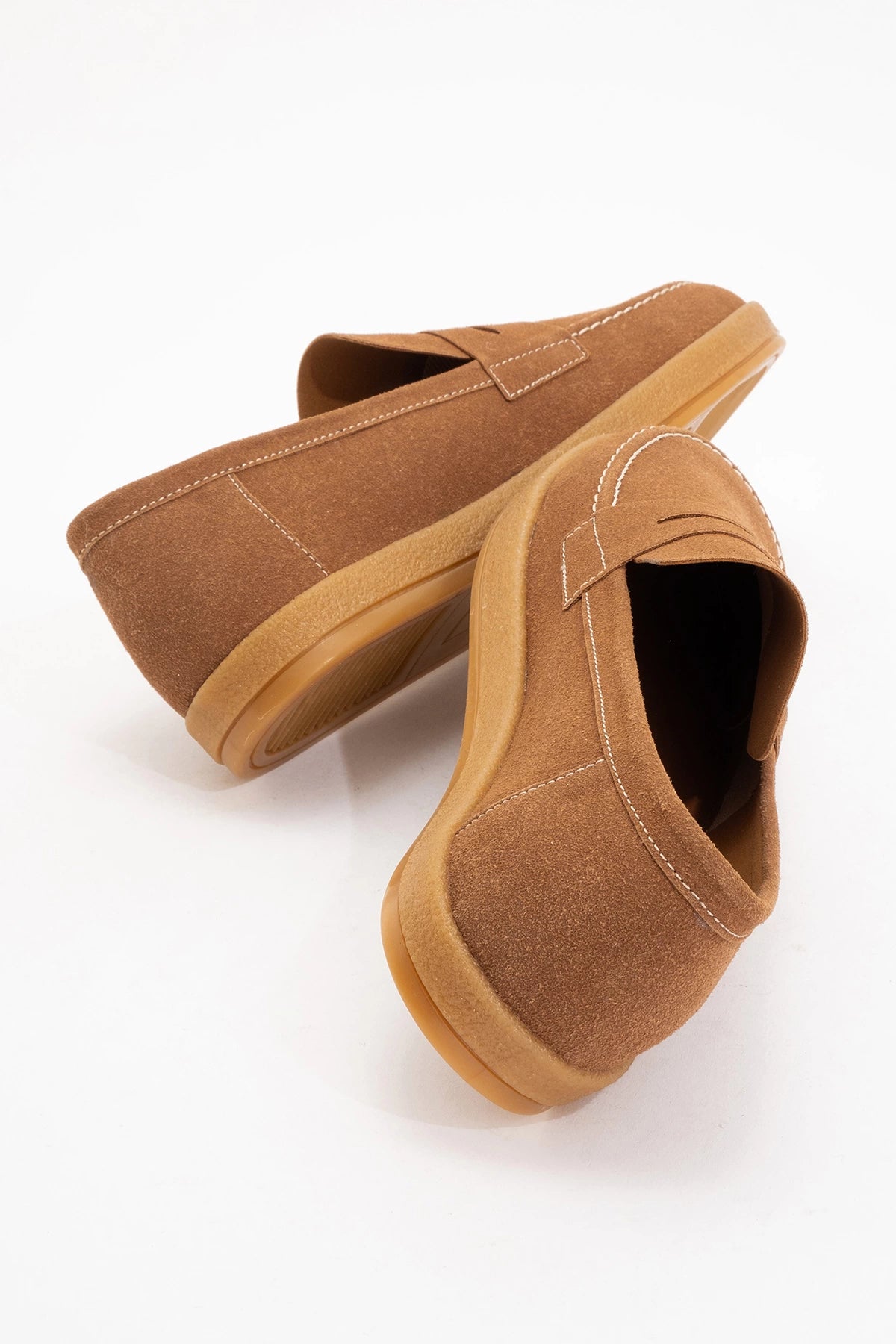 LUKKA SHOES Freya Erkek Taba Deri tozu Loafer ayakkabı