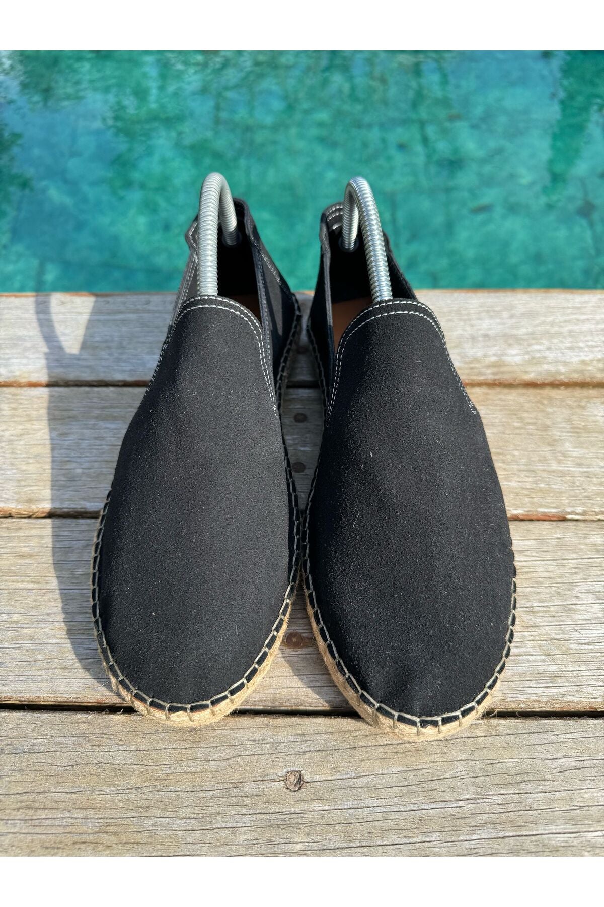 LUKKA SHOES Daisy Erkek Suni Deri Siyah Lastikli Espadril