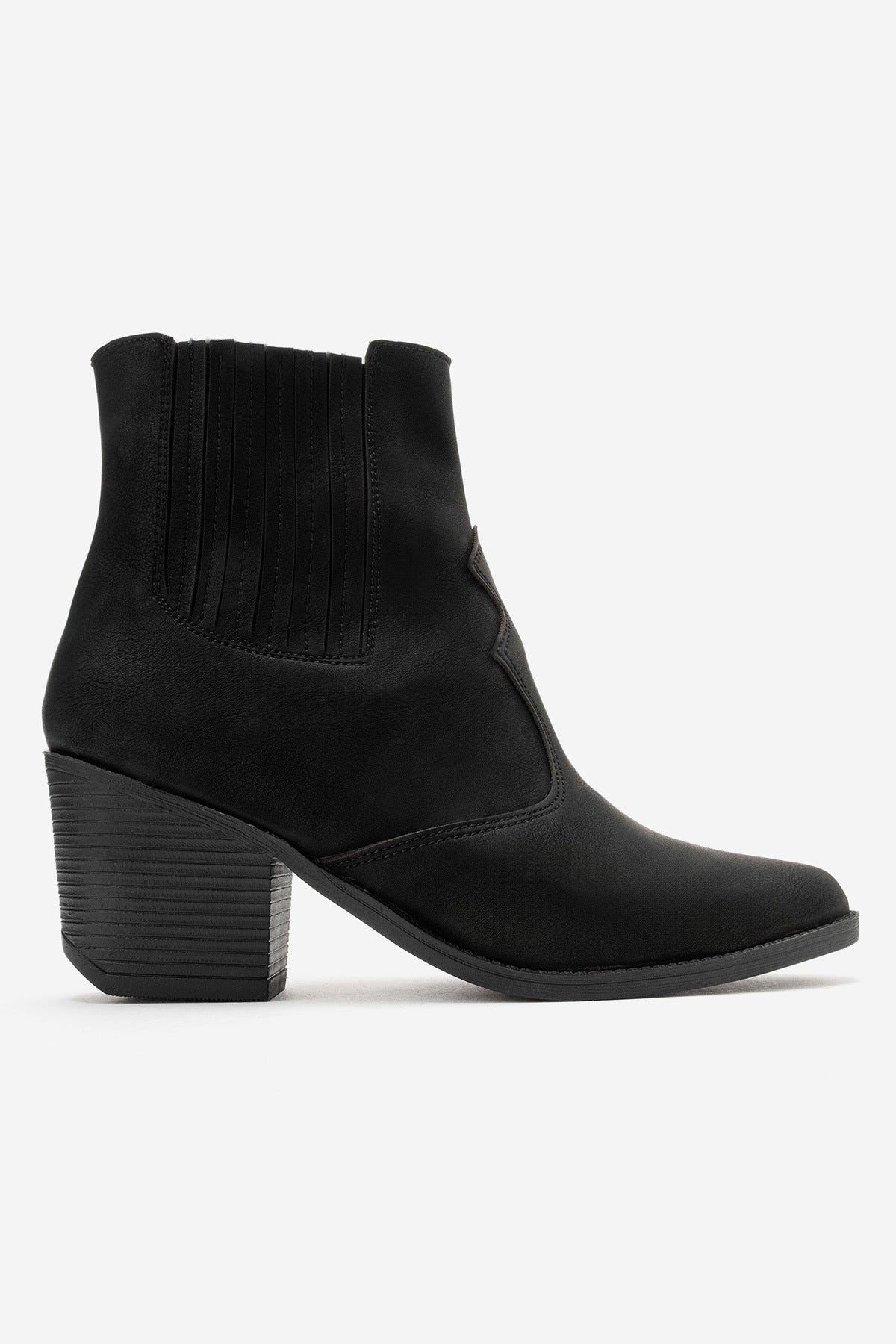 LUKKA SHOES Nova Kadın Siyah Nubuk Western Dallas Tak Çıkar Bot