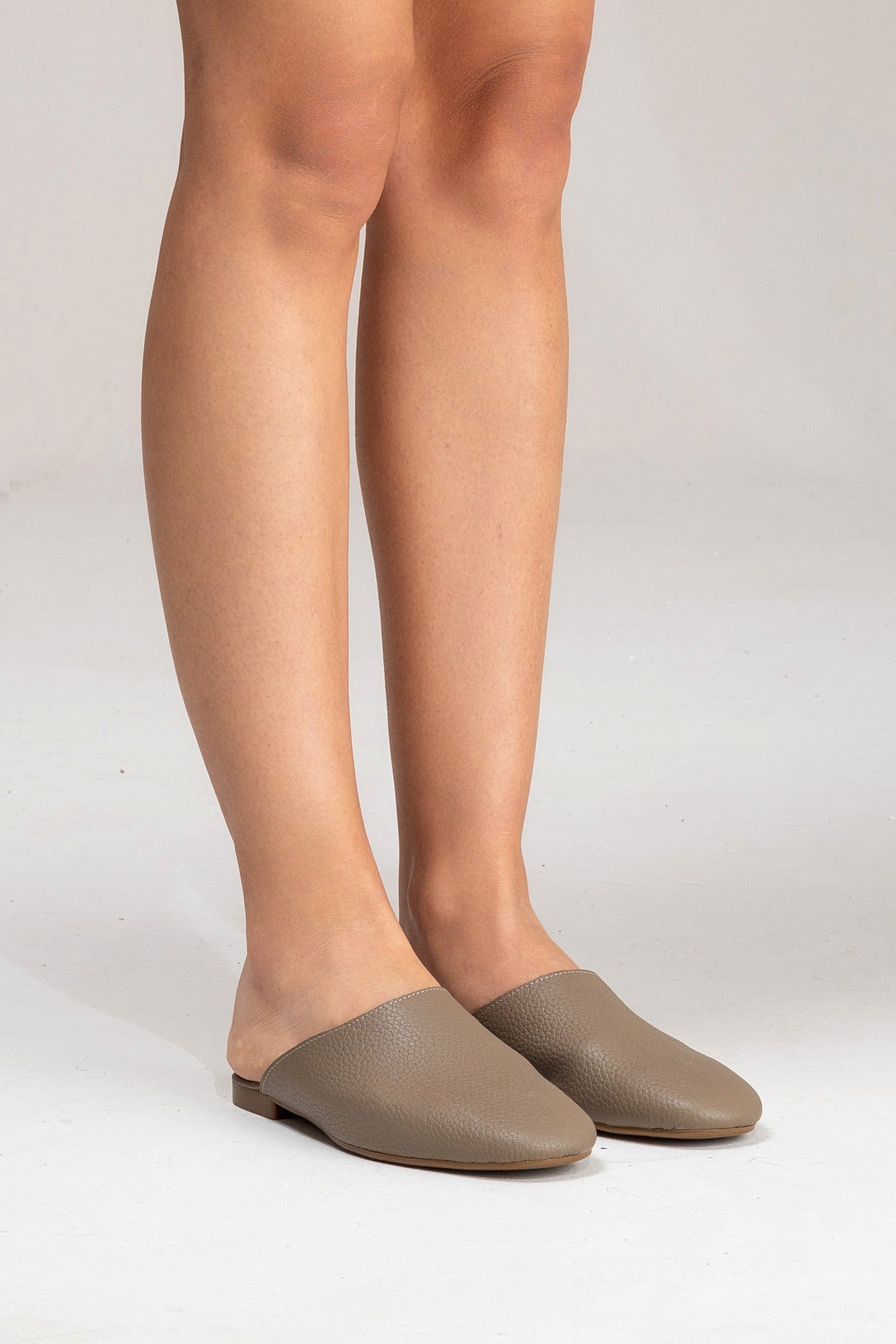 LUKKA SHOES Hakiki Deri Joyce Kadın Vizon Sabo Terlik
