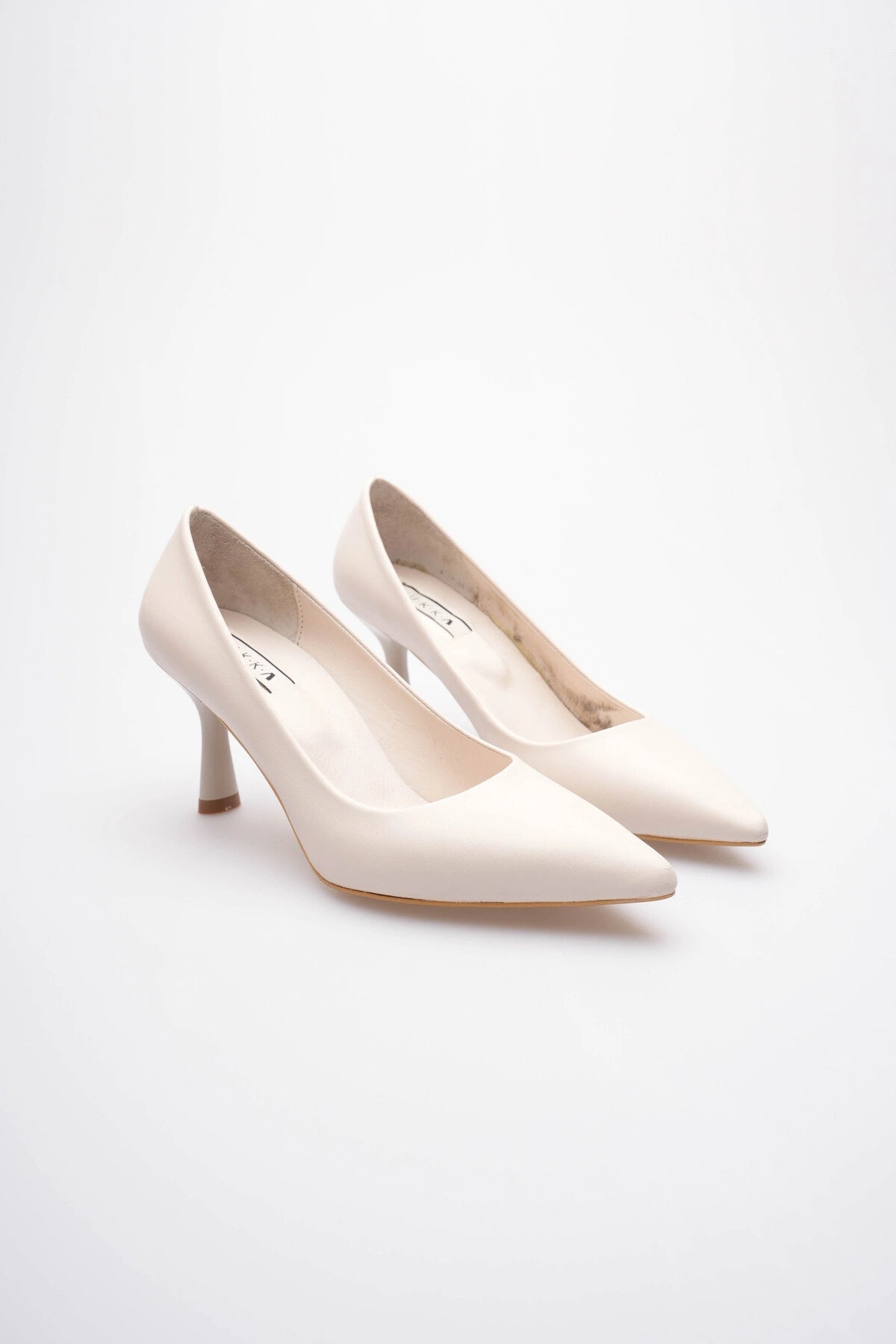 LUKKA SHOES Kadın Adal Bej Hakiki Deri İç Dış 11cm Topuklu Stiletto