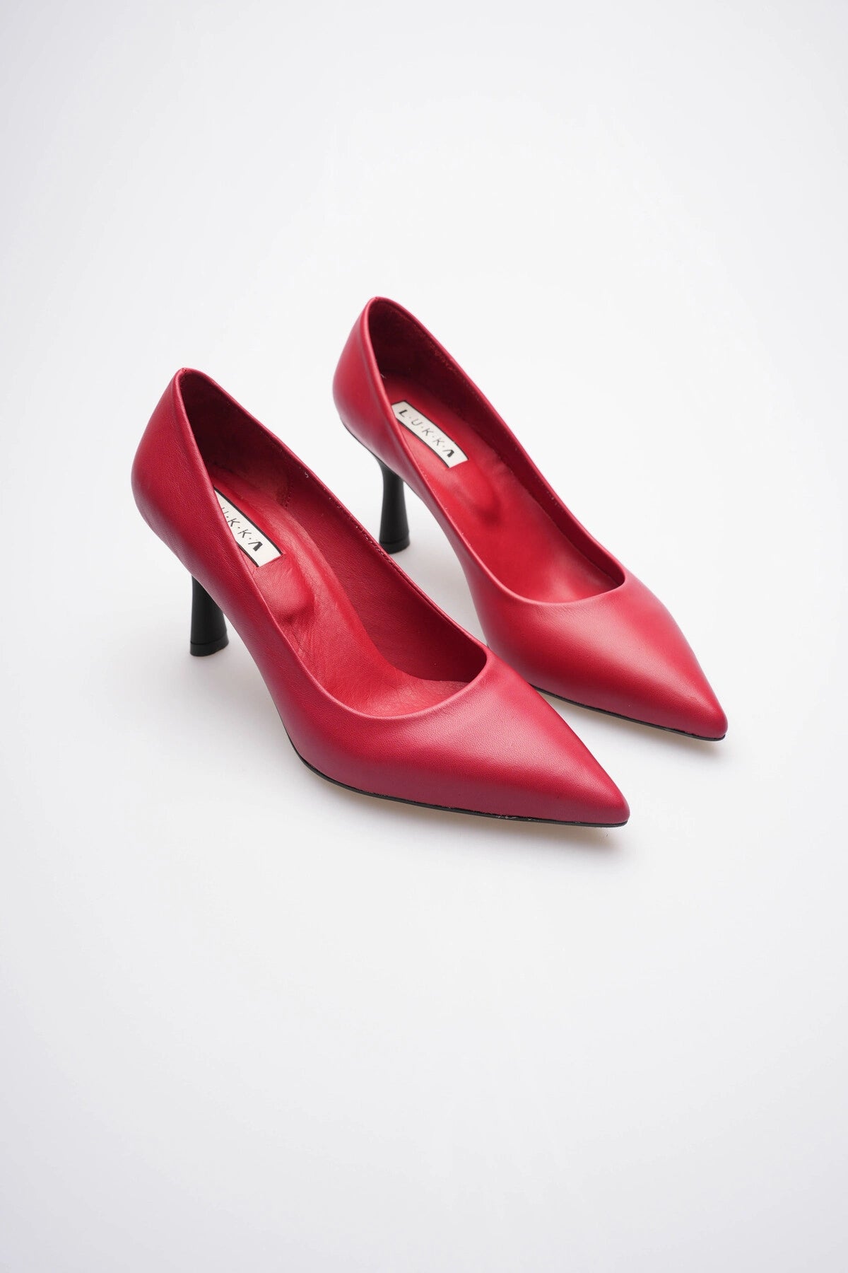 LUKKA SHOES Kadın Adal Kırmızı Hakiki Deri İç Dış 11cm Topuklu Stiletto