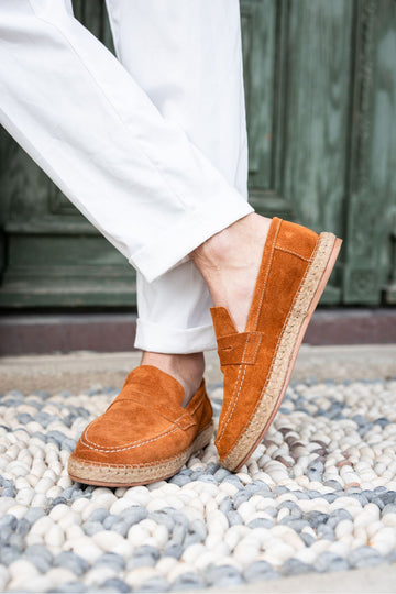LUKKA SHOES Fleur Hakiki Deri Süet Tarçın LoaferEspadril