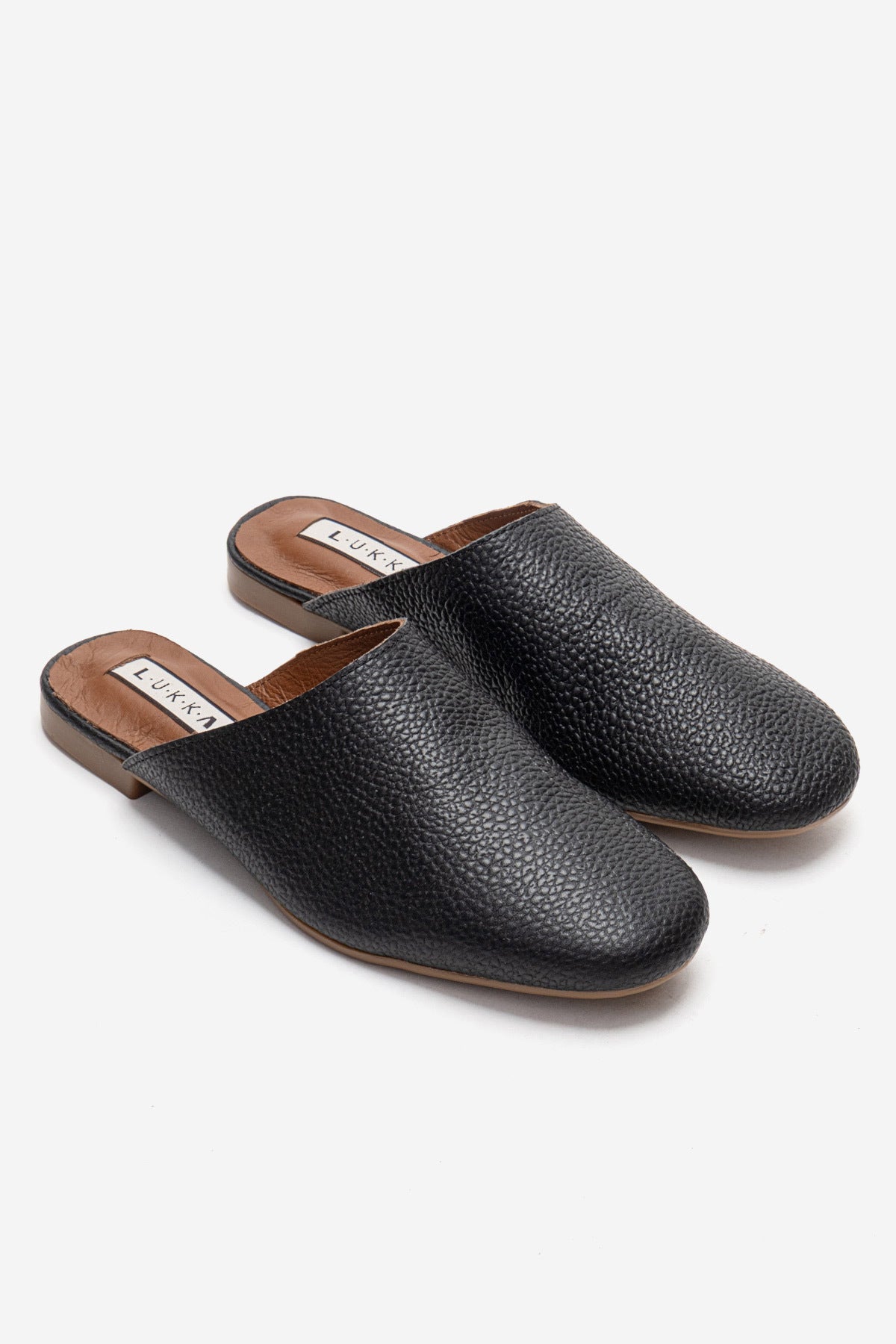 LUKKA SHOES Hakiki Deri Joyce Kadın Siyah Sabo Terlik