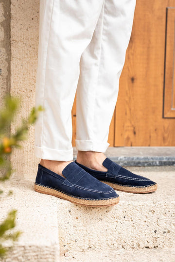 LUKKA SHOES Rose Mavi Hakiki Deri Süet Loafer