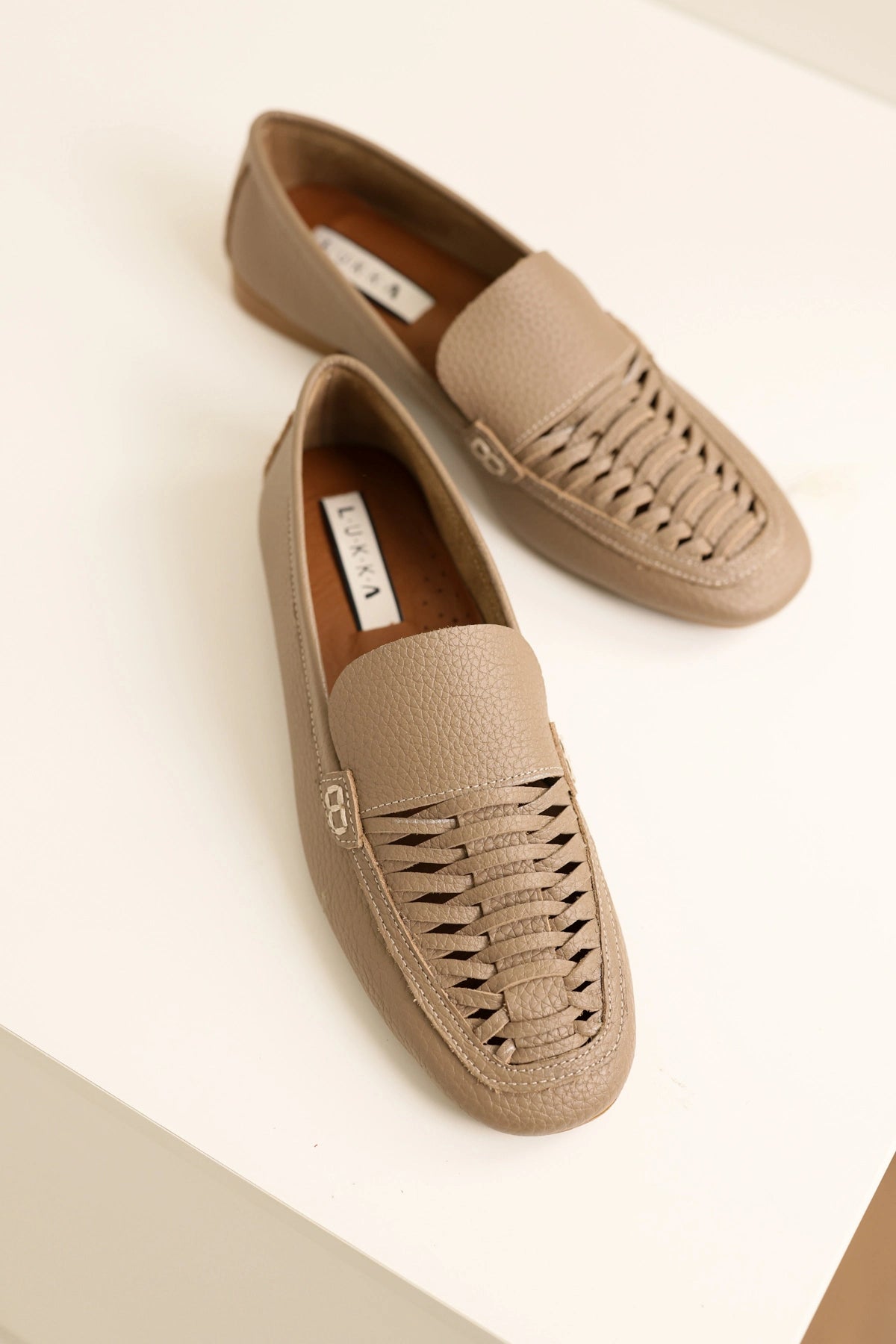 LUKKA SHOES Hakiki Deri Kadın Alvin Vizyon El yapımı Babet