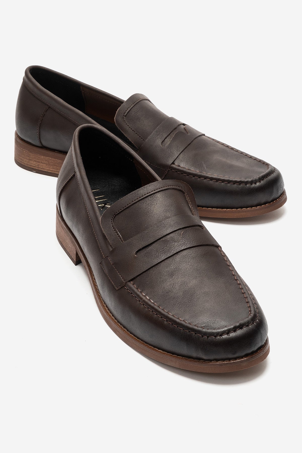 LUKKA SHOES Daniel Erkek Acı Kahve Nubuk El yapımı Makosen Loafer Ayakkabı