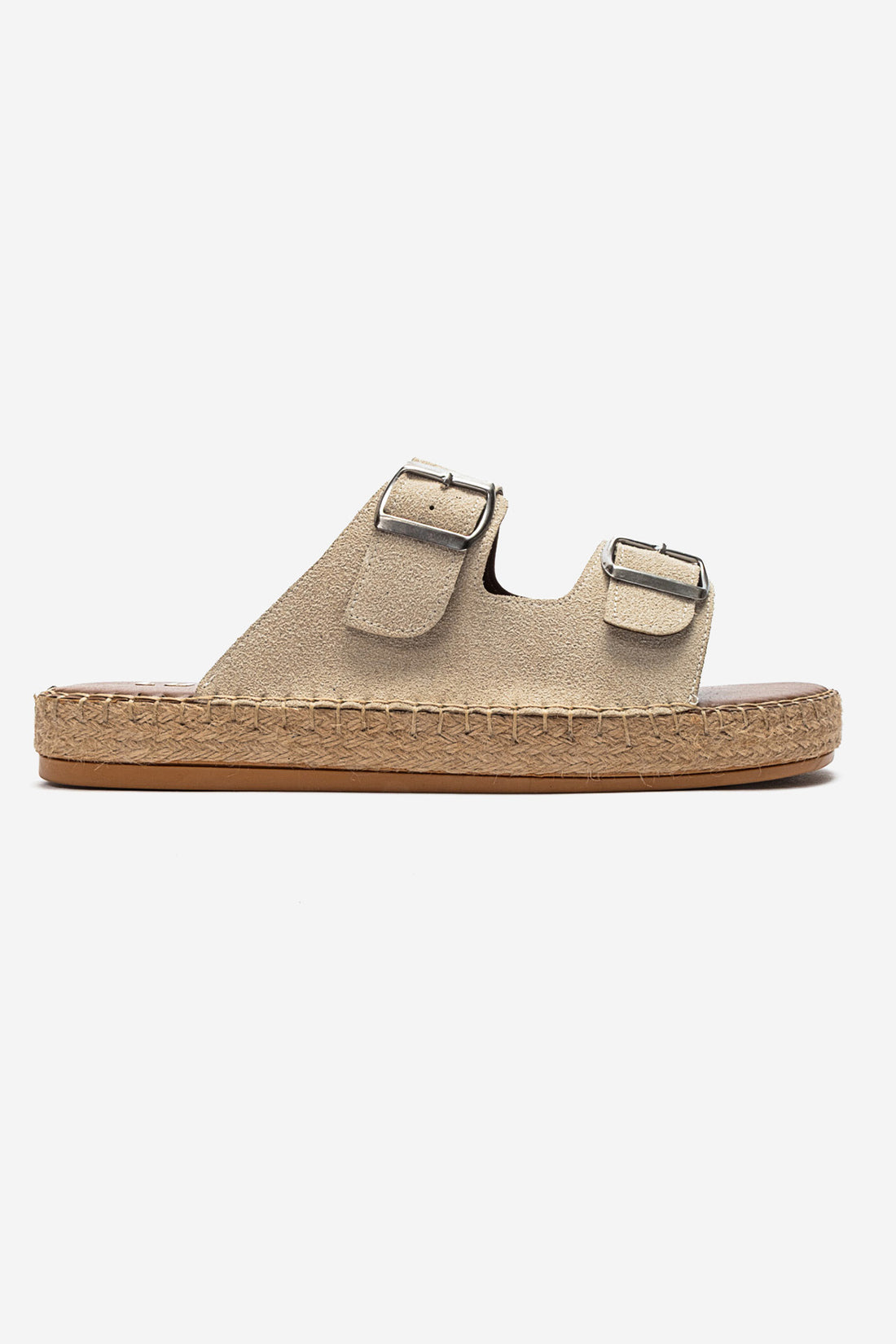 LUKKA SHOES Matti Bej Süet Tokalı Hafif Mantar Taban Erkek Terlik