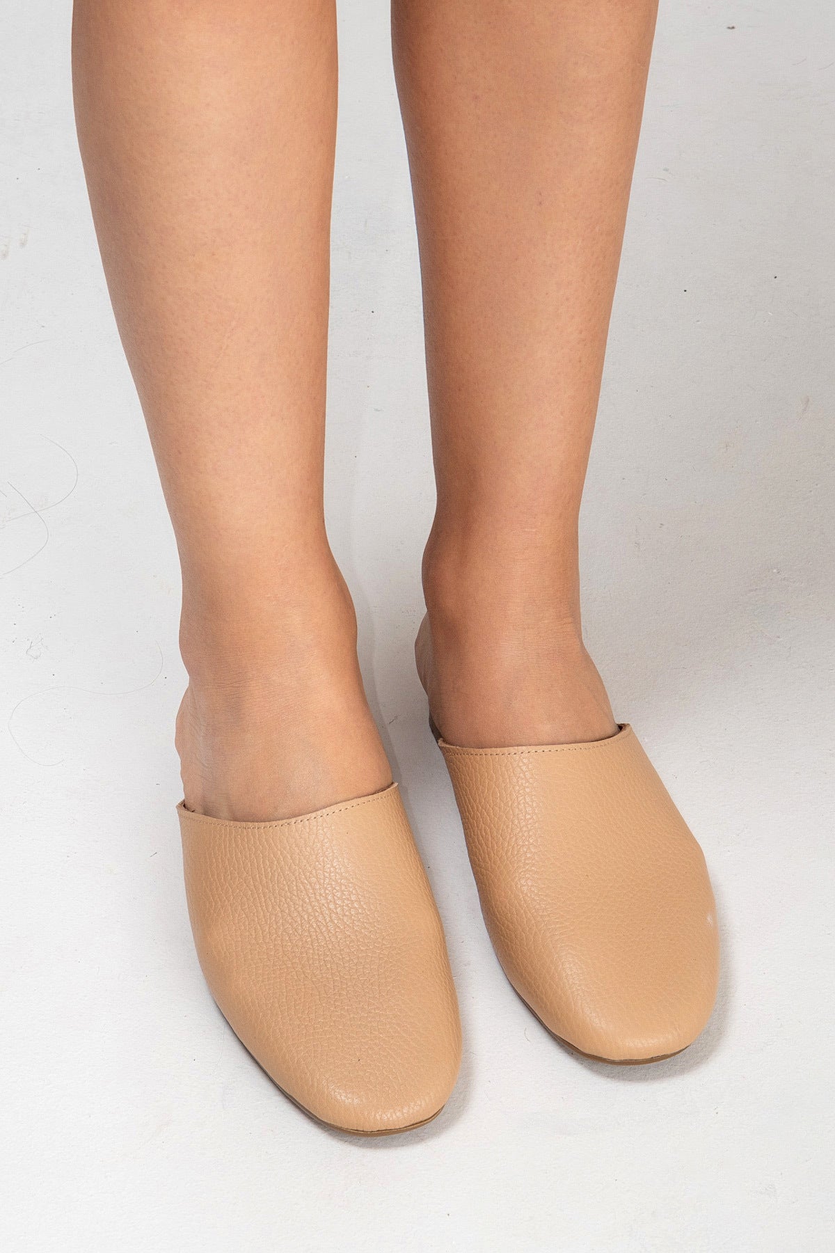 LUKKA SHOES Hakiki Deri Joyce Kadın Nude Sabo Terlik