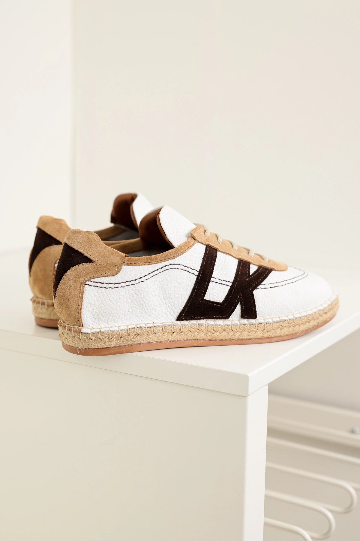 LUKKA SHOES Hakiki Deri Chester Beyaz Bağcıklı Spor Espadril