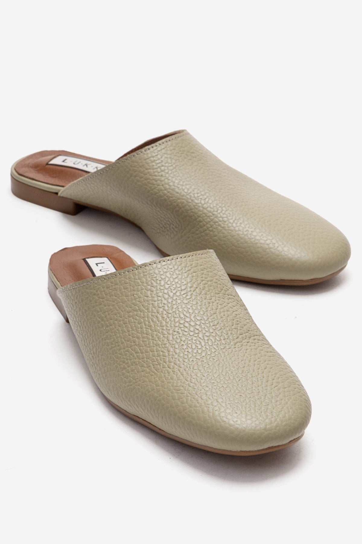 LUKKA SHOES Hakiki Deri Joyce Kadın Avokado Sabo Terlik
