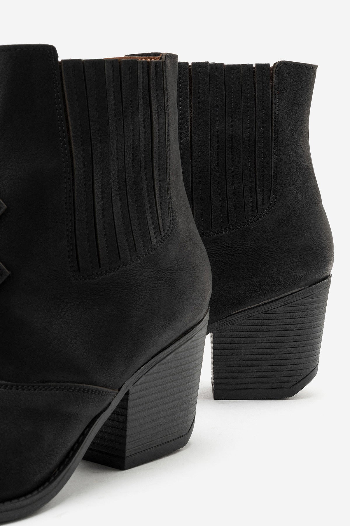 LUKKA SHOES Nova Kadın Siyah Nubuk Western Dallas Tak Çıkar Bot