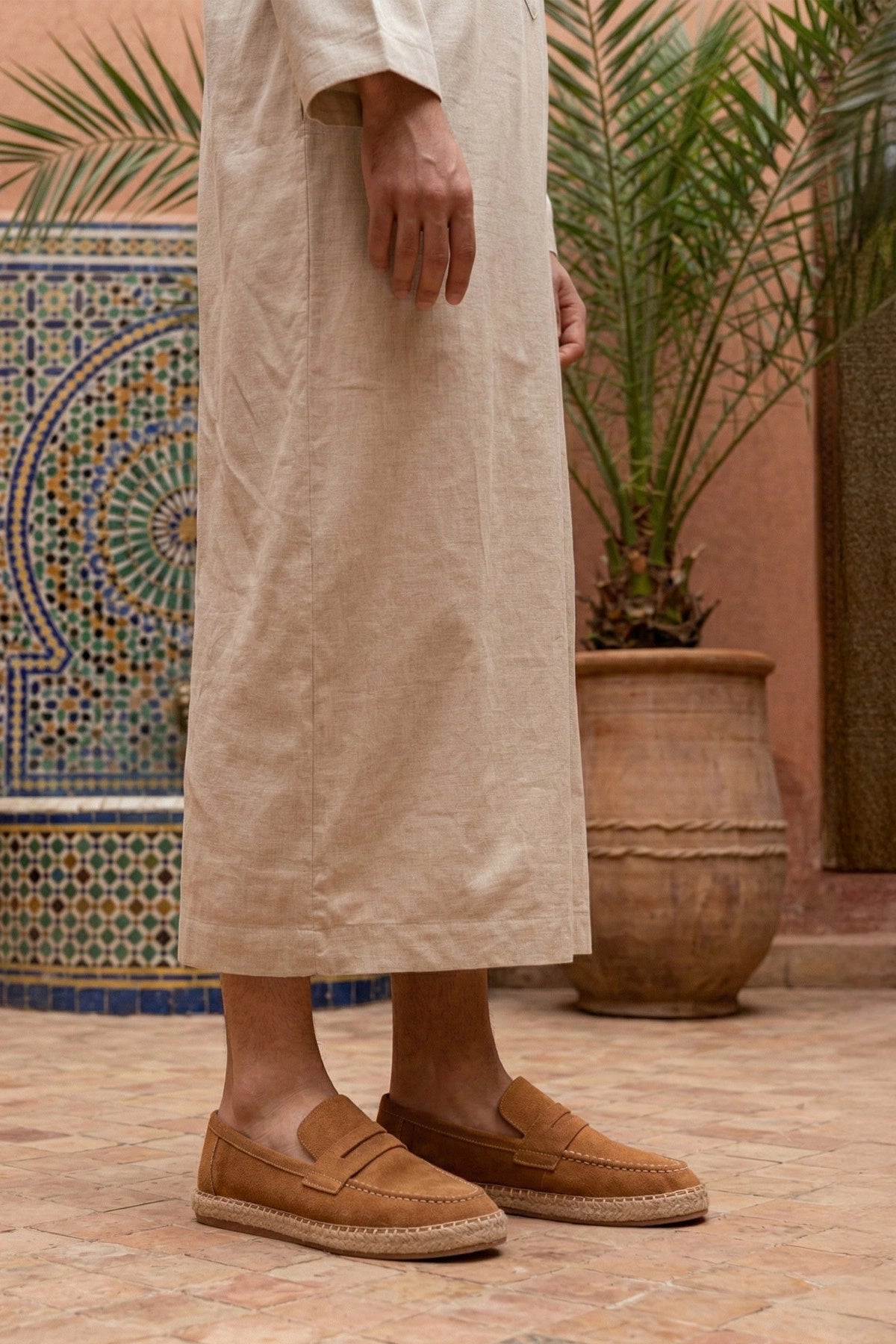LUKKA SHOES Lotus Erkek Suni Deri Taba Loafer Espadril