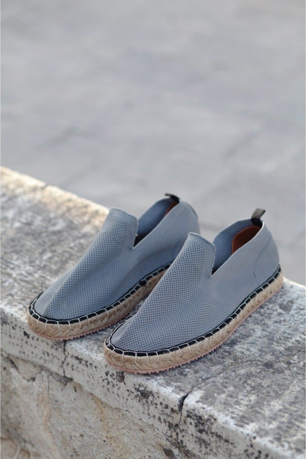 LUKKA SHOES Perla Erkek Gri Triko Espadril