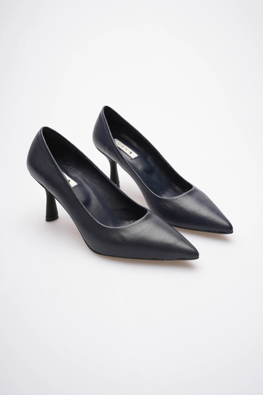 LUKKA SHOES Kadın Adal Lacivert Hakiki Deri İç Dış 11cm Topuklu Stiletto