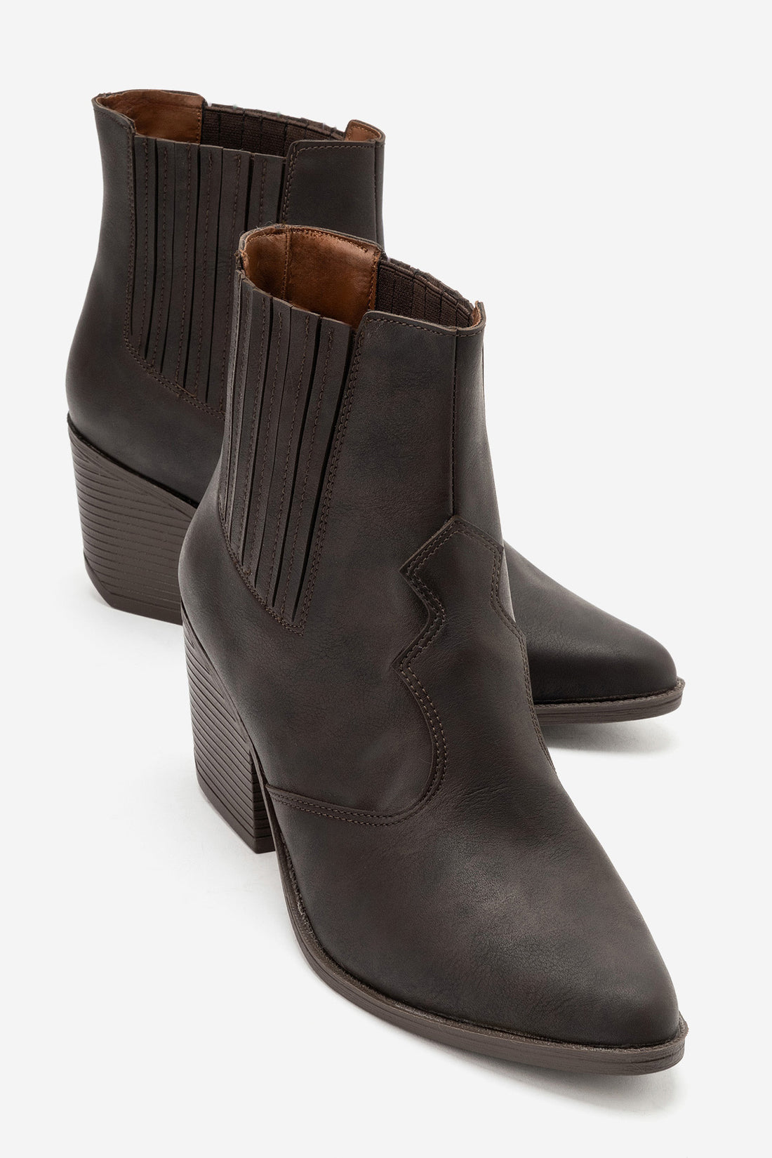LUKKA SHOES Athena Kadın Acı Kahve Nubuk Western Dallas Bot