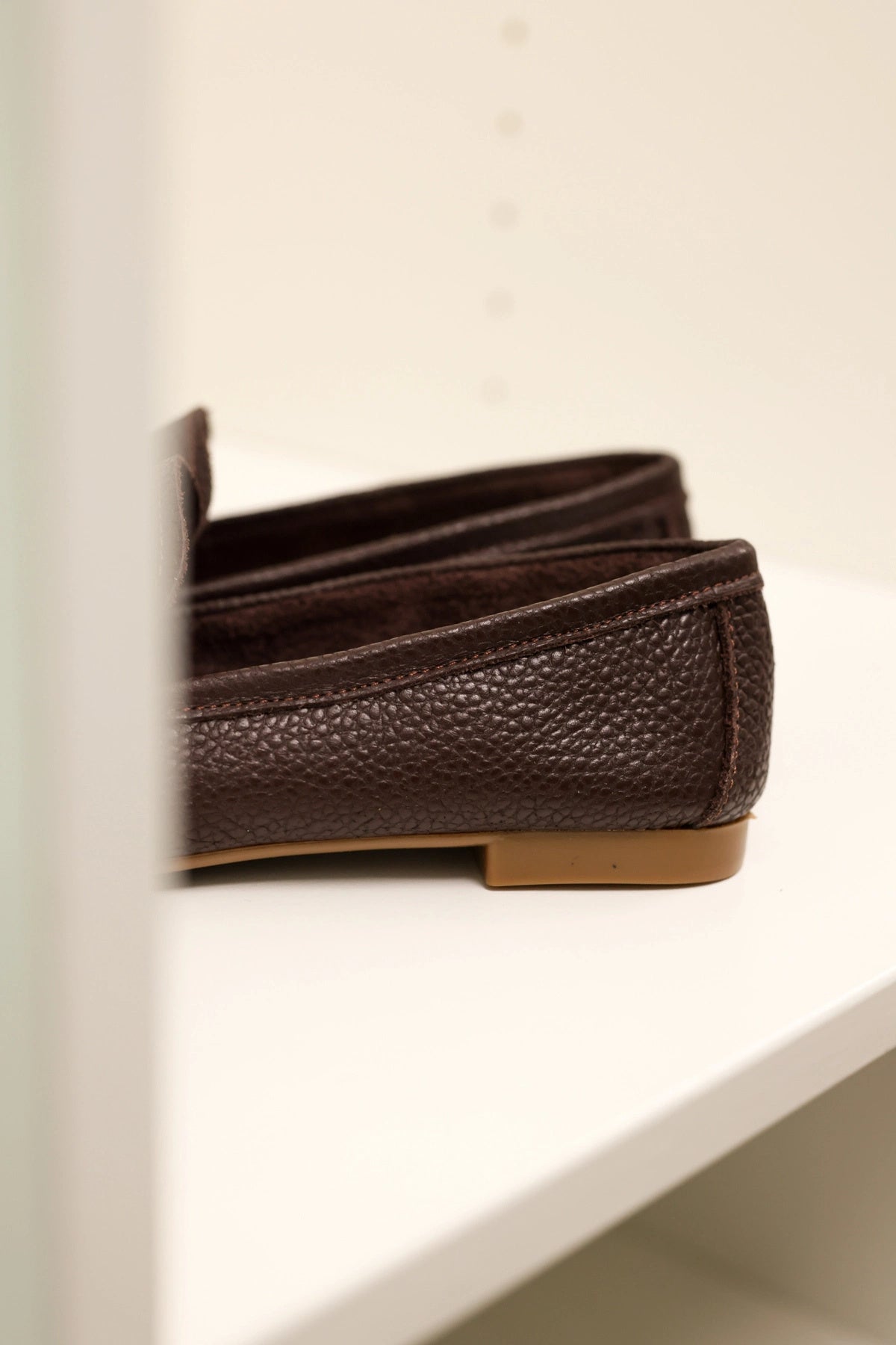 LUKKA SHOES Hakiki Deri Kadın Abay Acı Kahve Saraçlı Babet