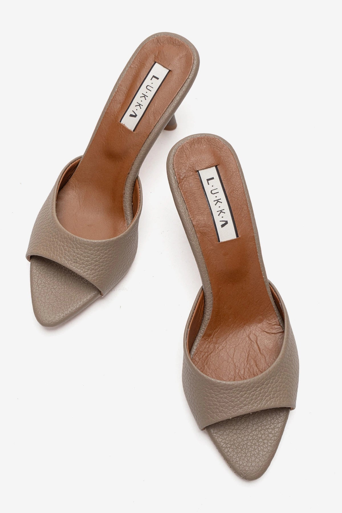 LUKKA SHOES Hakiki Deri Aria Kadın Vizyon Tek Yüz Topuklu Terlik