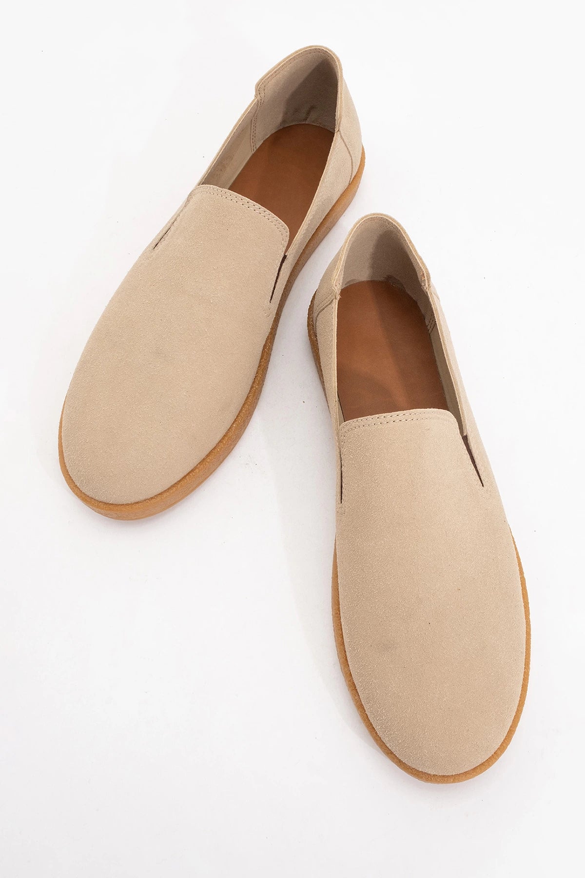 LUKKA SHOES Mira Erkek Bej Deri Tozu Lastikli Ayakkabı