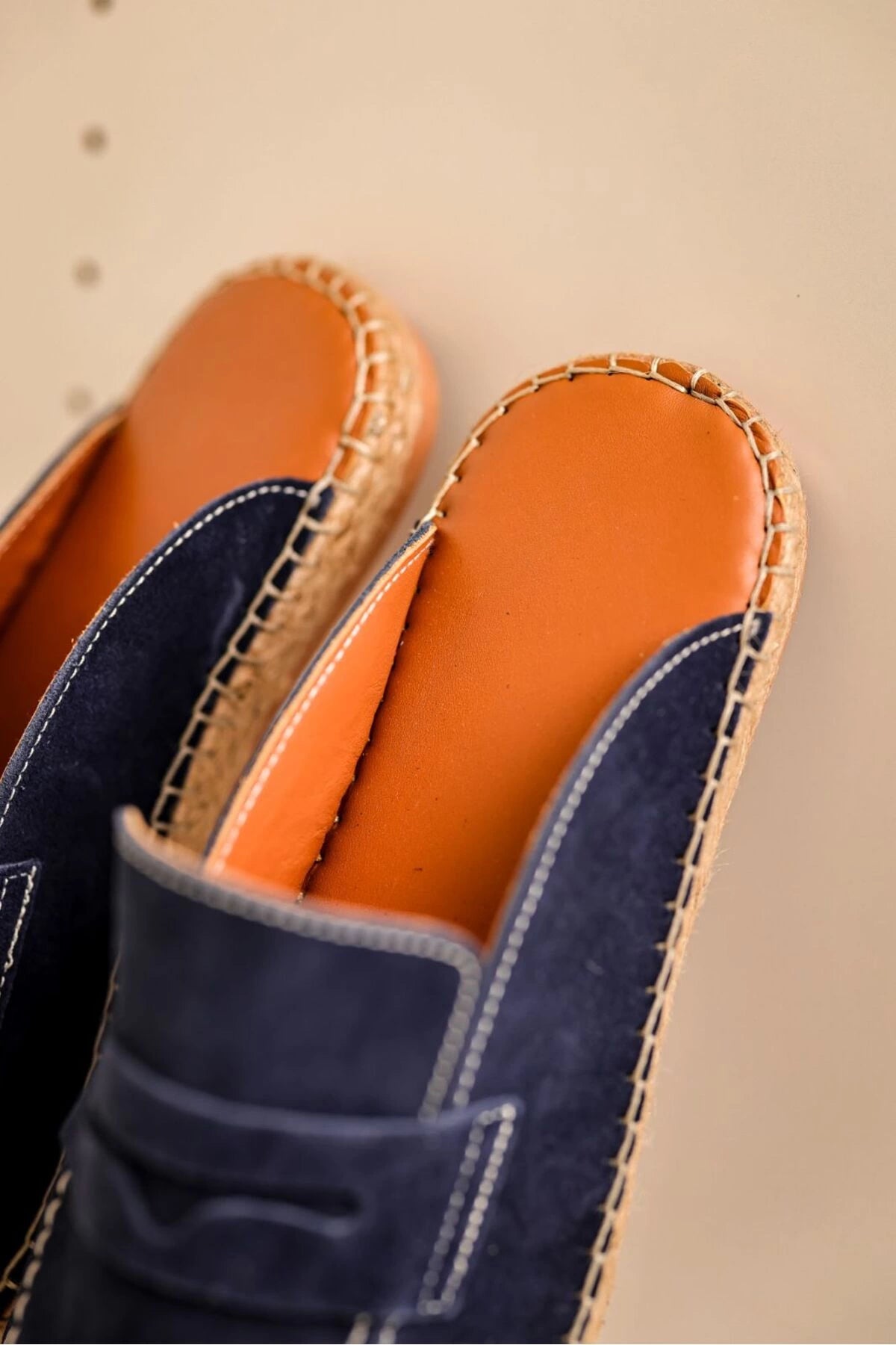 LUKKA SHOES Bloom Hakiki Deri Lacivert Kauçuk taban terlik