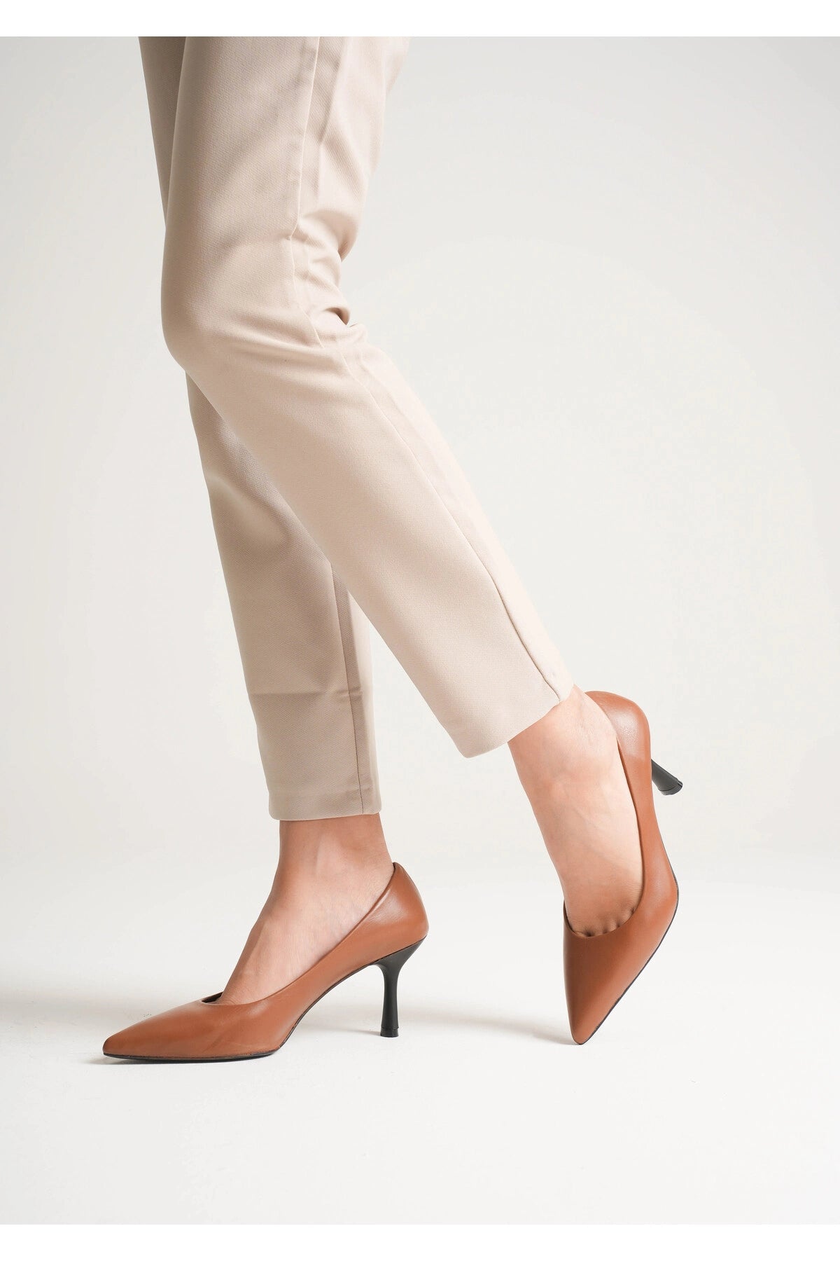 LUKKA SHOES Kadın Adal Taba Hakiki Deri İç Dış 11cm Topuklu Stiletto