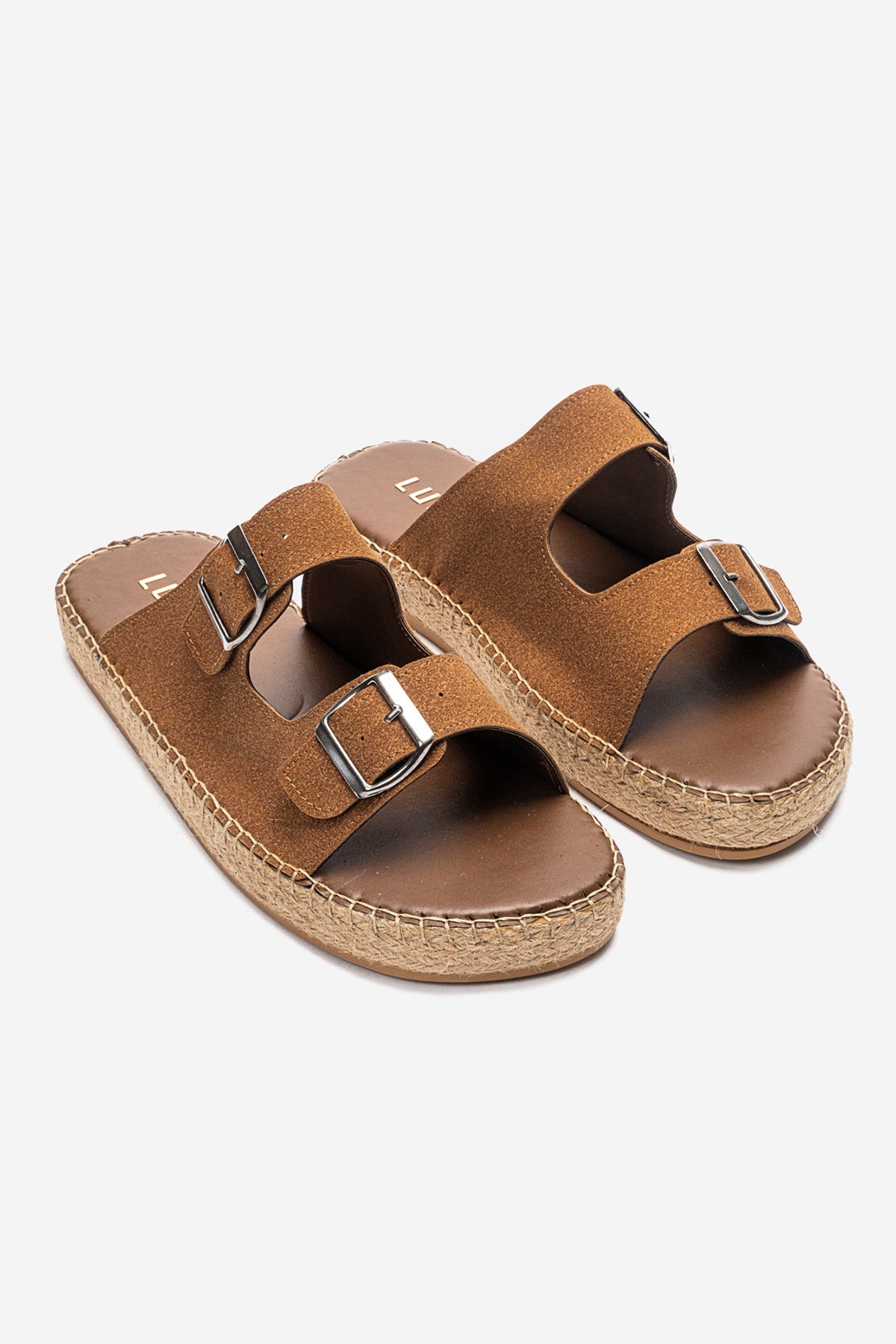 LUKKA SHOES Matti Taba Süet Tokalı Hafif Mantar Taban Erkek Terlik