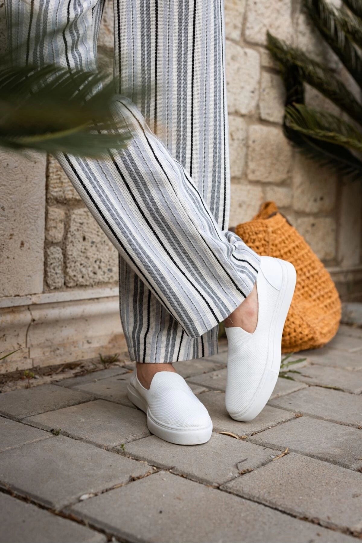 LUKKA SHOES Erkek Beyaz triko günlük ayakkabı