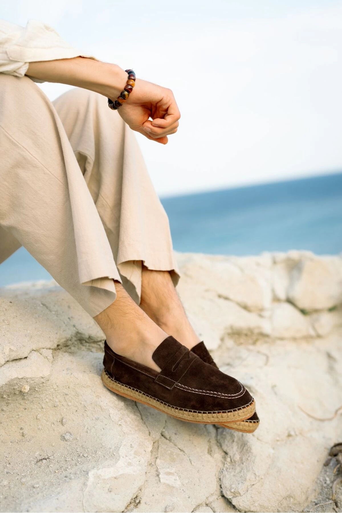 LUKKA SHOES Rose Acı Kahve Hakiki Deri Süet Erkek Loafer