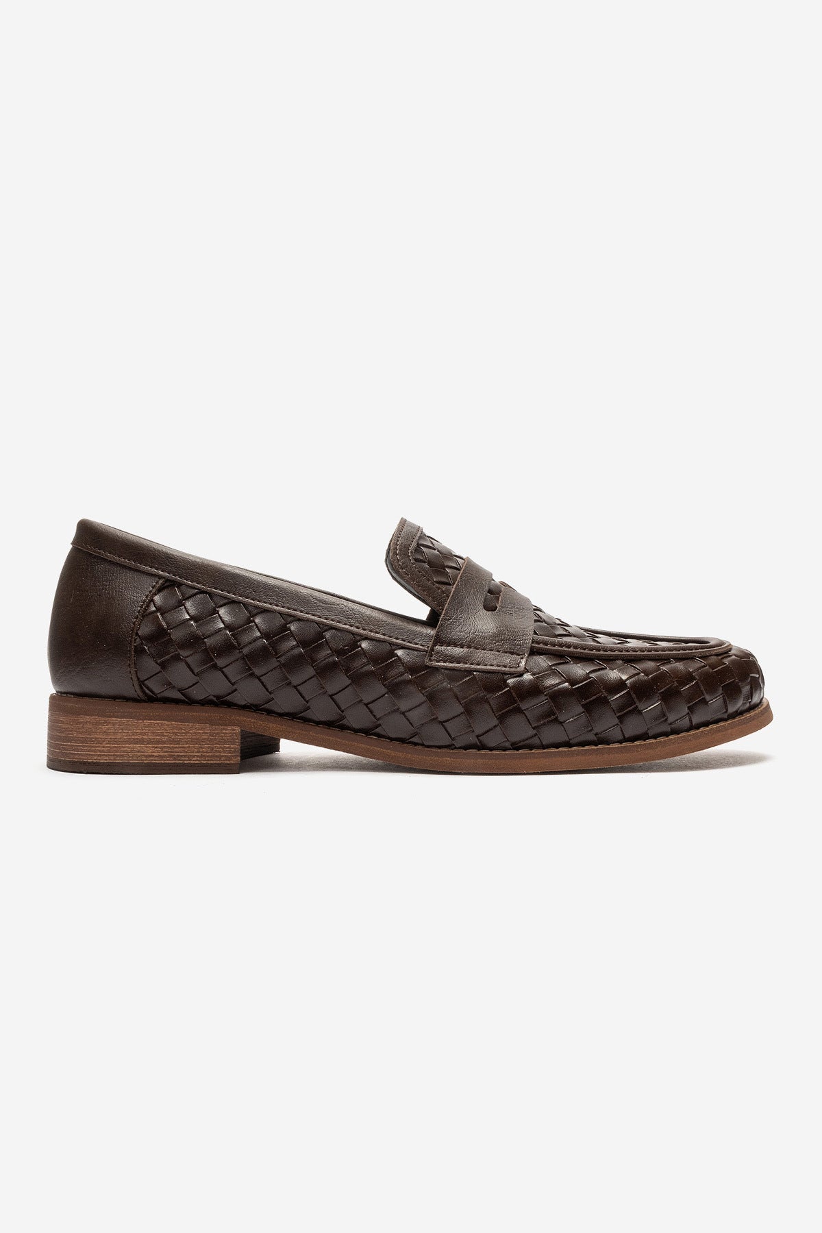 LUKKA SHOES Sara Erkek El Yapımı Acı Kahve Örgü Makosen Loafer Ayakkabı