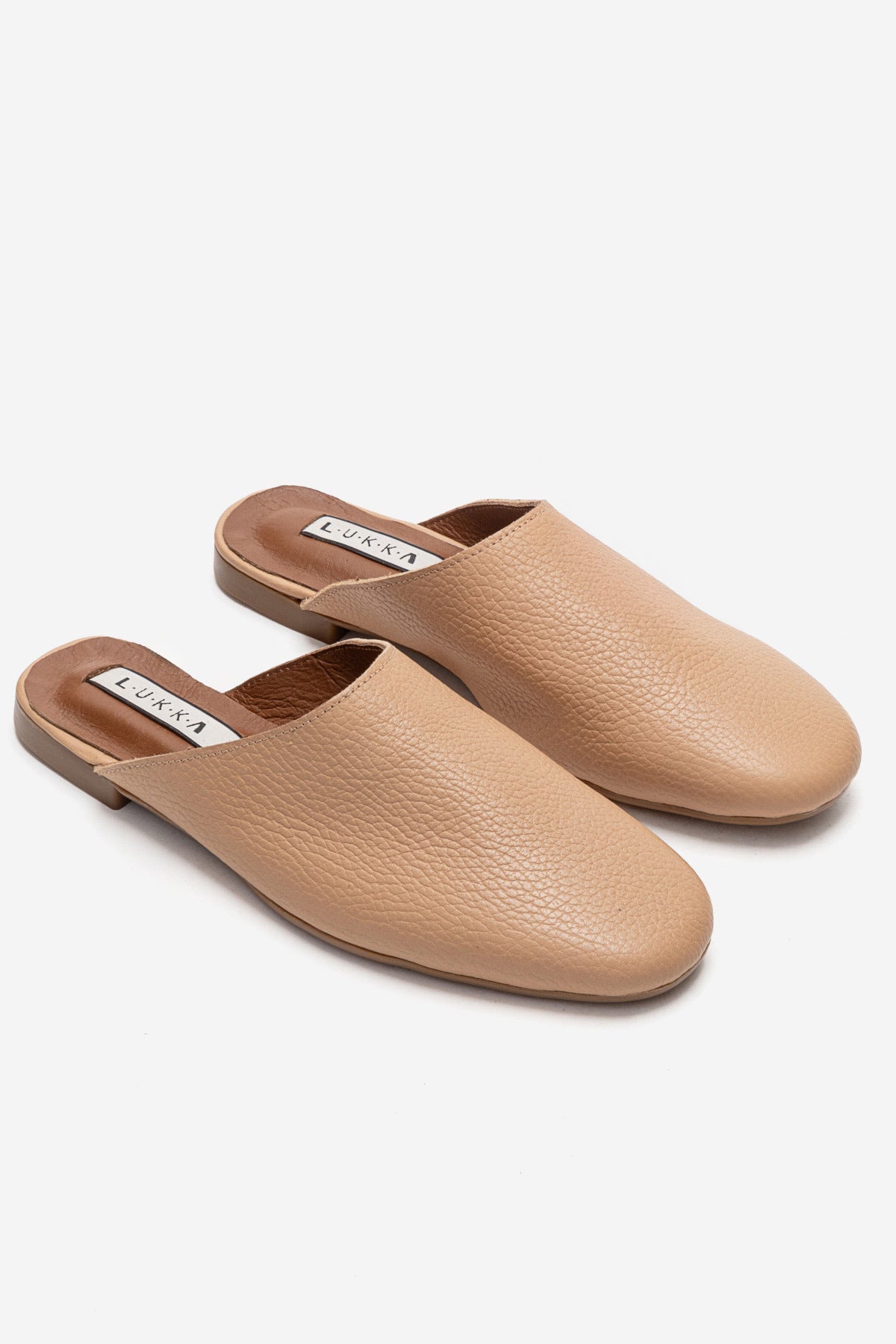 LUKKA SHOES Hakiki Deri Joyce Kadın Nude Sabo Terlik