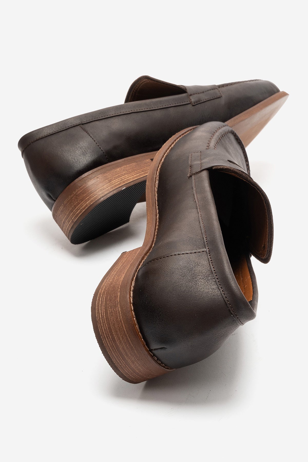 LUKKA SHOES Daniel Erkek Acı Kahve Nubuk El yapımı Makosen Loafer Ayakkabı