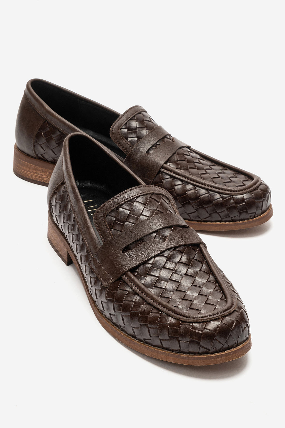 LUKKA SHOES Sara Erkek El Yapımı Acı Kahve Örgü Makosen Loafer Ayakkabı