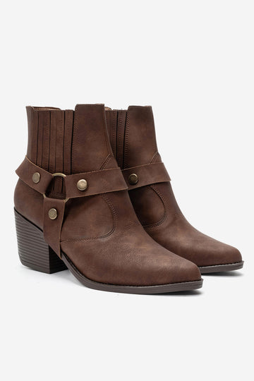 LUKKA SHOES Nova Kadın Kahve Nubuk Western Dallas Tak Çıkar Bot