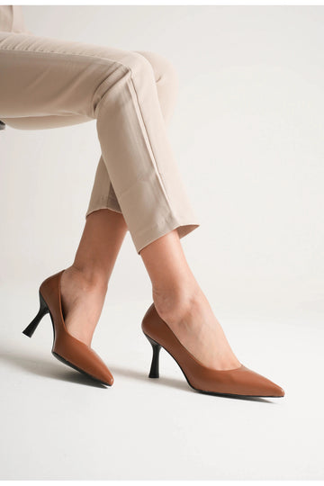 LUKKA SHOES Kadın Adal Taba Hakiki Deri İç Dış 11cm Topuklu Stiletto