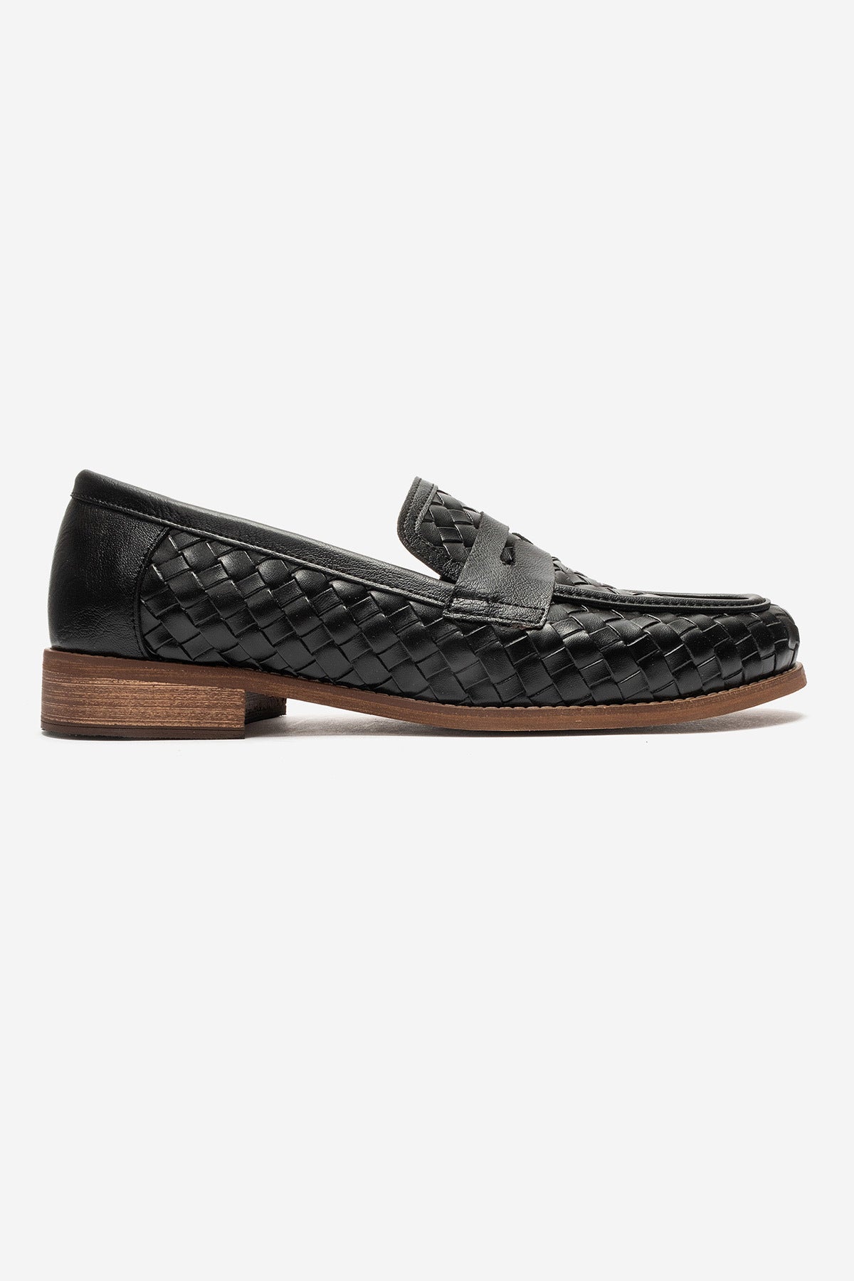 LUKKA SHOES Sara Erkek El Yapımı Siyah Örgü Makosen Loafer Ayakkabı