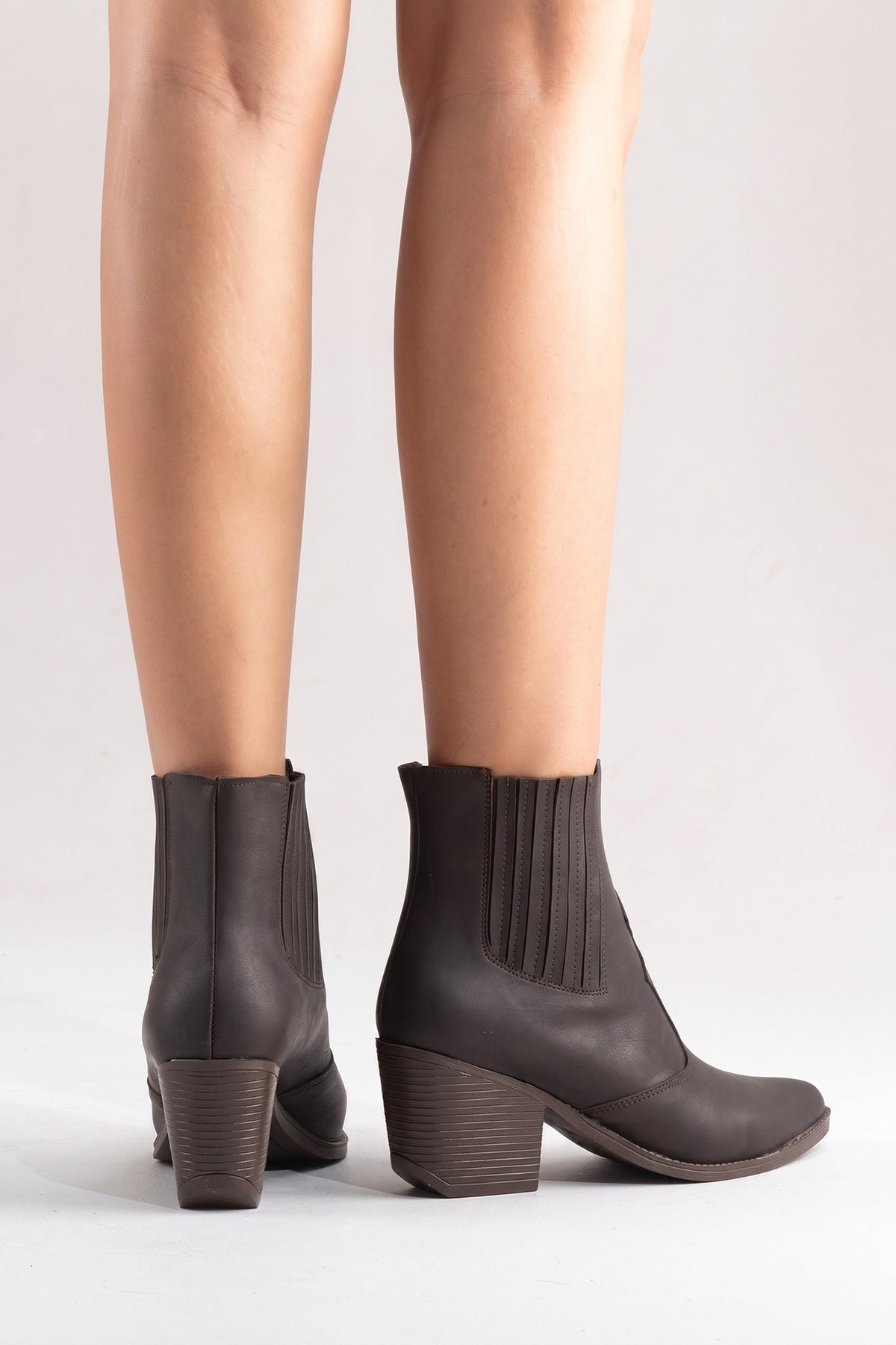 LUKKA SHOES Athena Kadın Acı Kahve Nubuk Western Dallas Bot