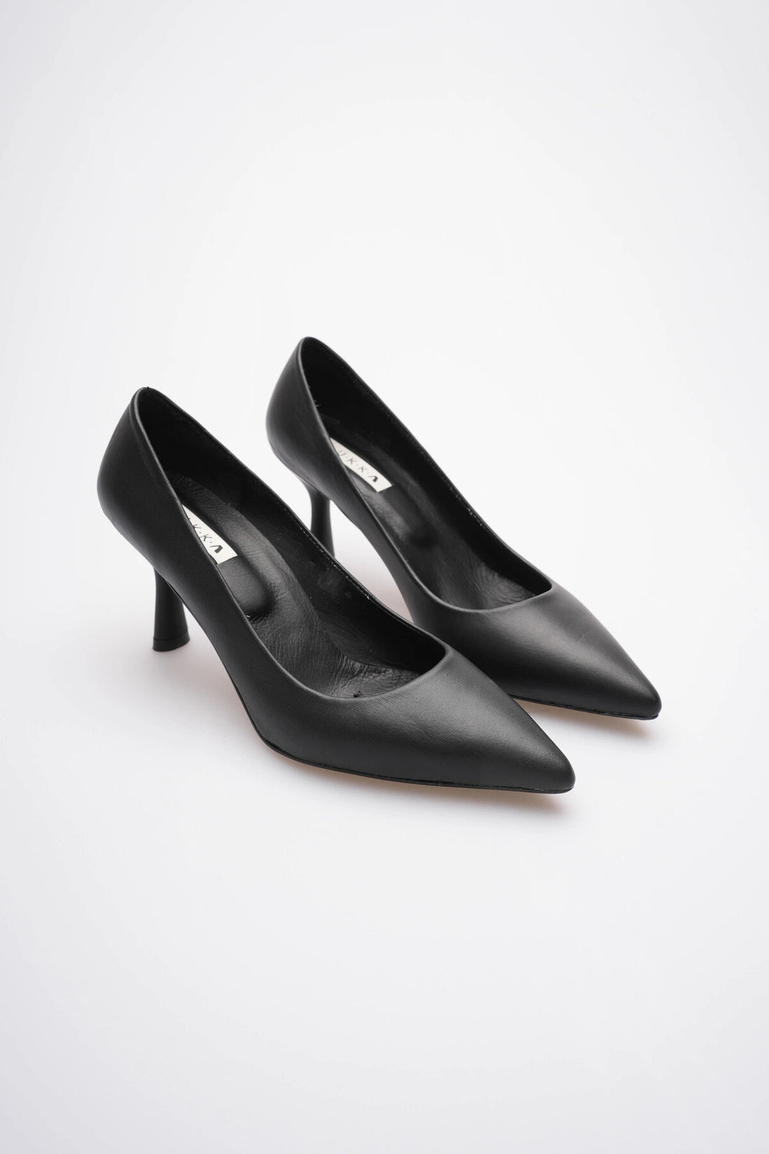 LUKKA SHOES Kadın Adal Siyah Hakiki Deri İç Dış 11cm Topuklu Stiletto