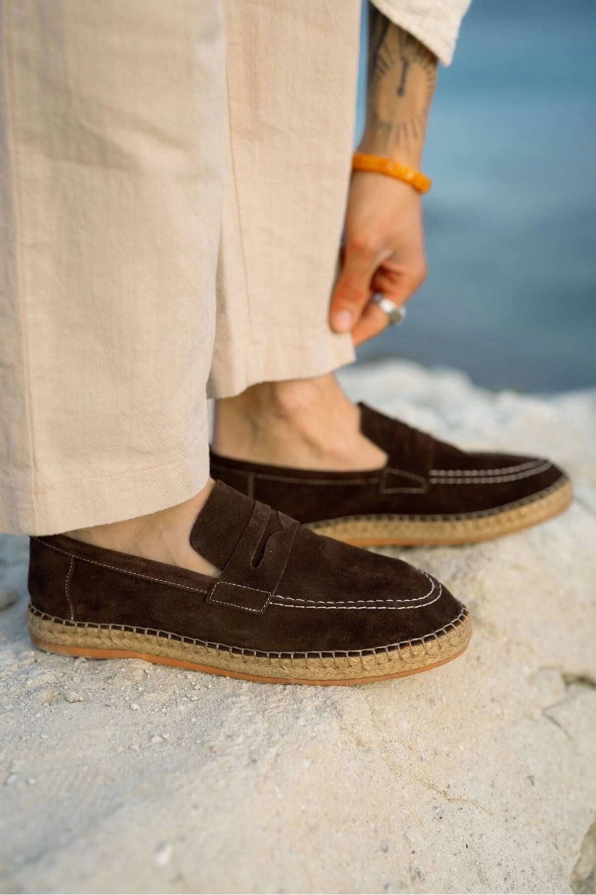 LUKKA SHOES Rose Acı Kahve Hakiki Deri Süet Erkek Loafer