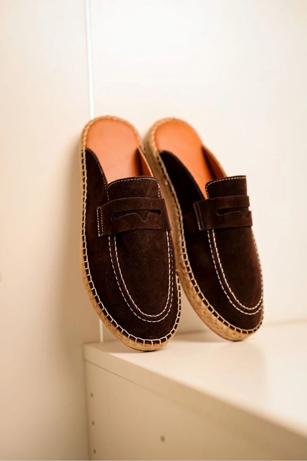 LUKKA SHOES Bloom Hakiki Deri Kahve Kauçuk taban terlik