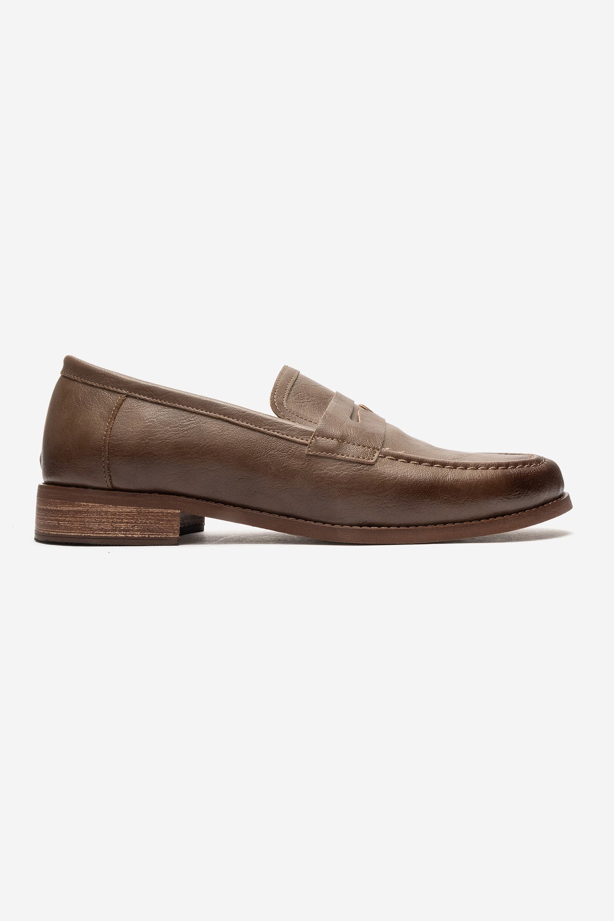 LUKKA SHOES Daniel Erkek Vizon Suni Deri El yapımı Makosen Loafer Ayakkabı