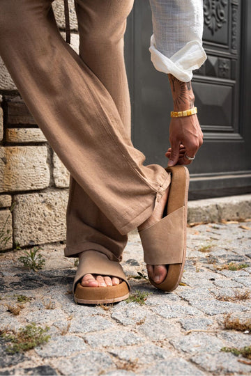 LUKKA SHOES Zanel Erkek Tek Yüz Bohem Mantar terlik